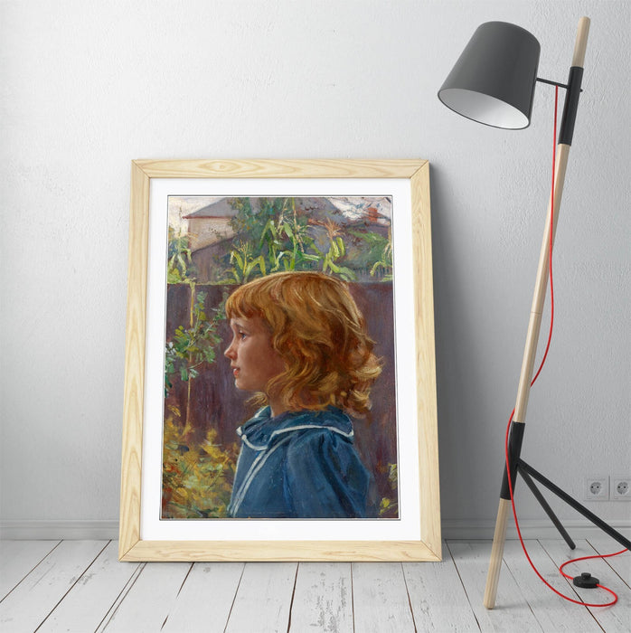 Framed Wall Art Poster - Otto Stark Portrait Young Girl Painting | Matte Finish Print