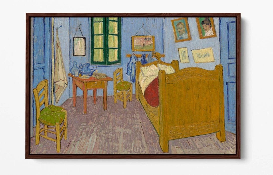 VINCENT VAN GOGH, BEDROOM IN ARLES -FLOAT EFFECT CANVAS WALL ART PRINT