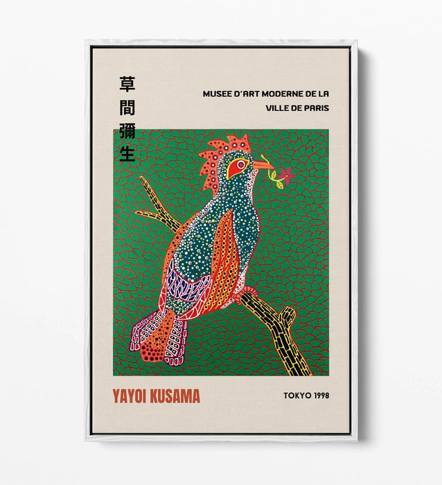 Yayoi Kusama Canvas Art - Contemporary Wall Decor With Float Effect Frame