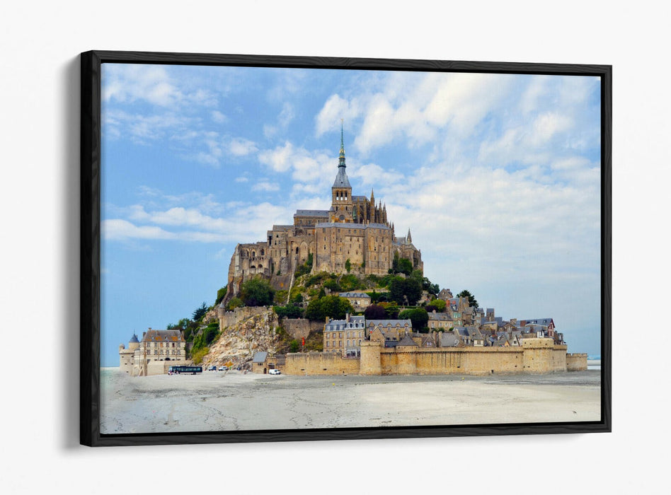 Canvas Wall Art – Mont Saint-Michel France Scenery | Float Effect Canvas Print