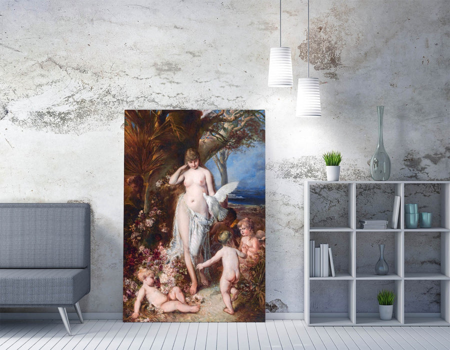 HANS MAKART, ALLEGORY OF LOVE -CANVAS WALL ARTWORK PICTURE PRINT