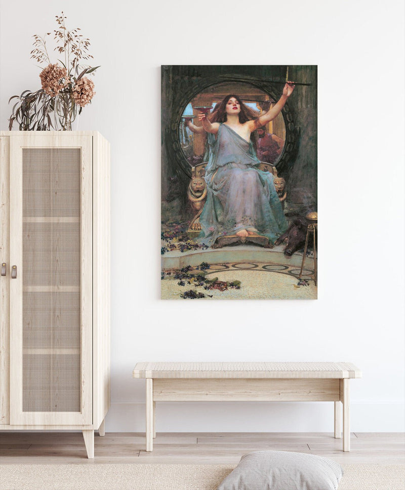 Canvas Wall Art – Handmade John W Waterhouse Circe Offering Cup Print | Vibrant Artwork