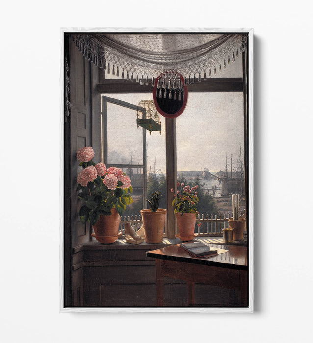 MARTINUS RORBYE, VIEW FROM THE ARTISTS WINDOW-FLOAT EFFECT CANVAS WALL ART PRINT