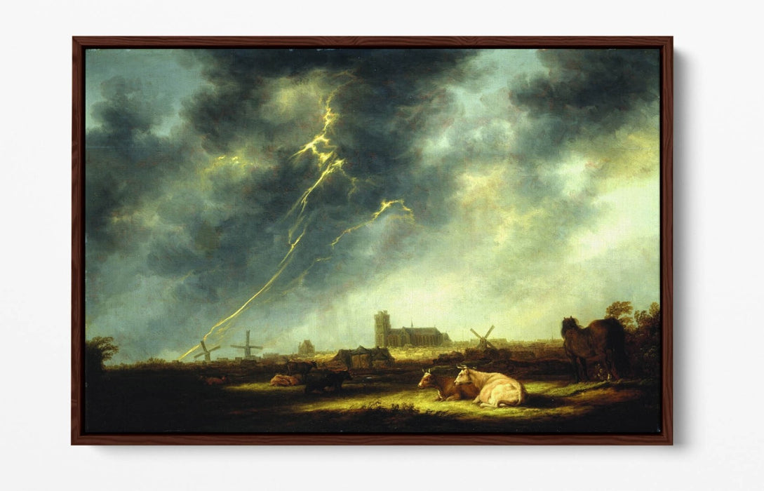 Canvas Wall Art Print – Aelbert Cuyp Thunderstorm | Premium Float Effect Canvas