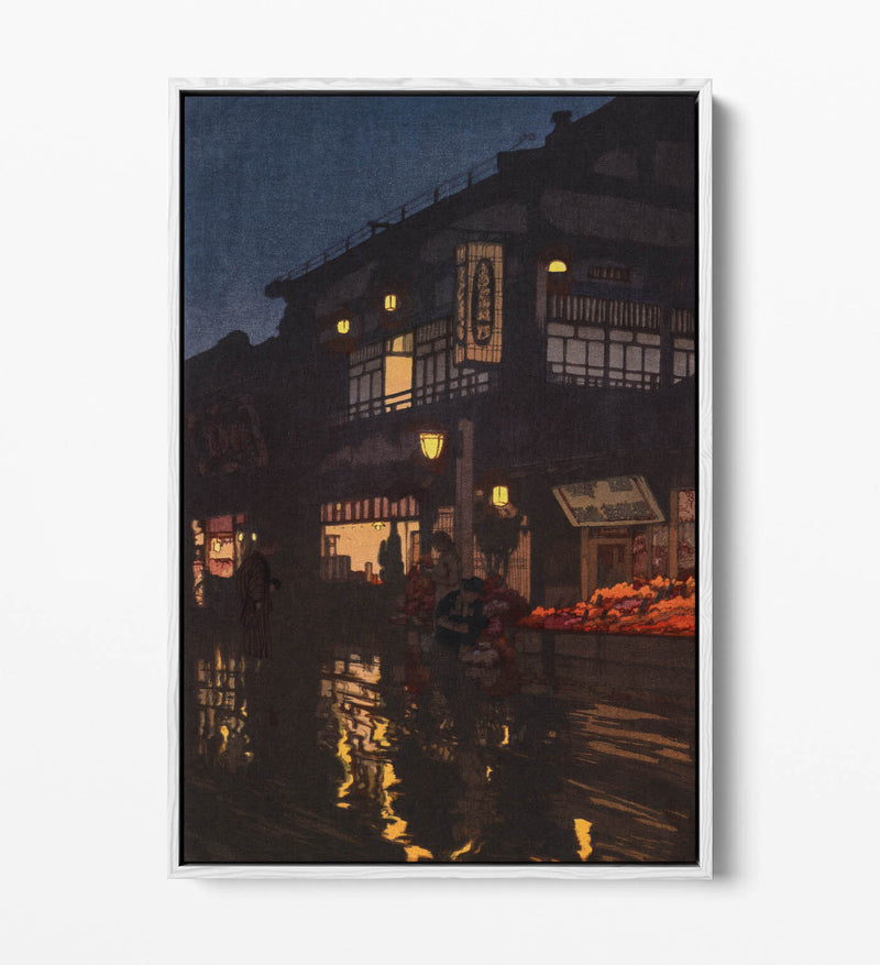 Float Effect Canvas Art - Yoshida Hiroshi Kagurazaka Street Premium Wall Print