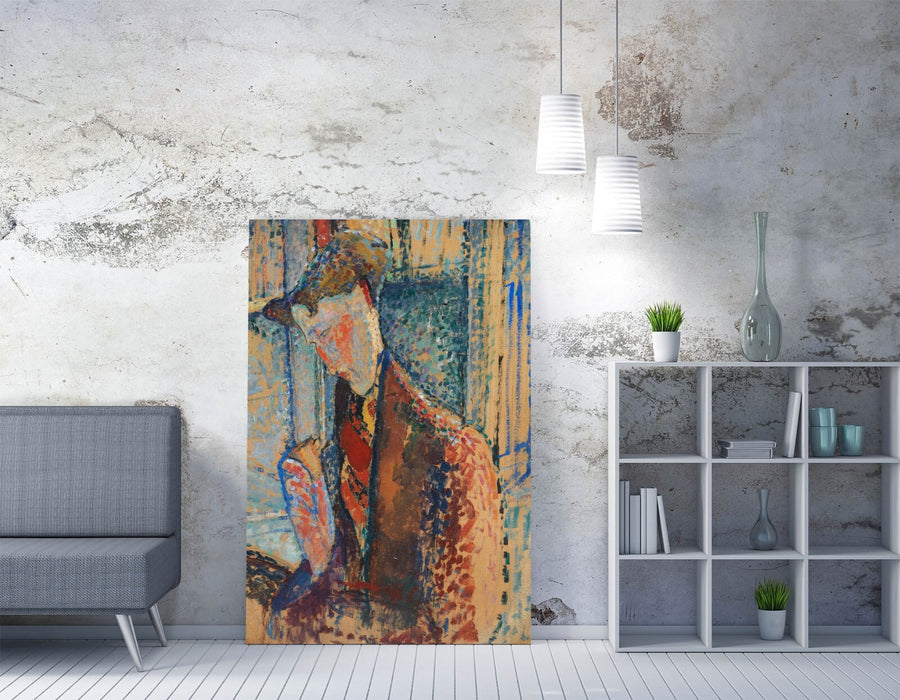 Canvas Wall Art - Amedeo Modigliani Reverie Handmade Canvas Painting Print