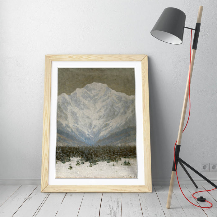 Framed Wall Art - Ferdinand Katona High Tatras Winter Landscape Poster Print