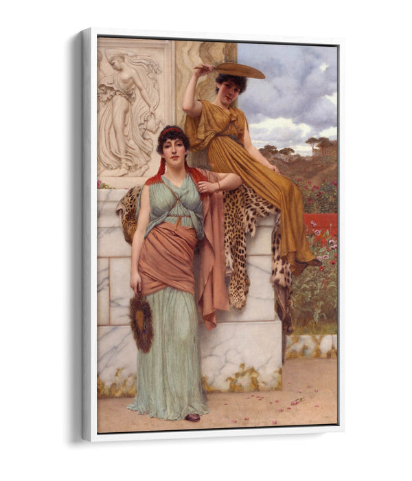 JOHN WILLIAM GODWARD, WAITING FOR THE PROCESSION -FLOAT EFFECT CANVAS ART PRINT