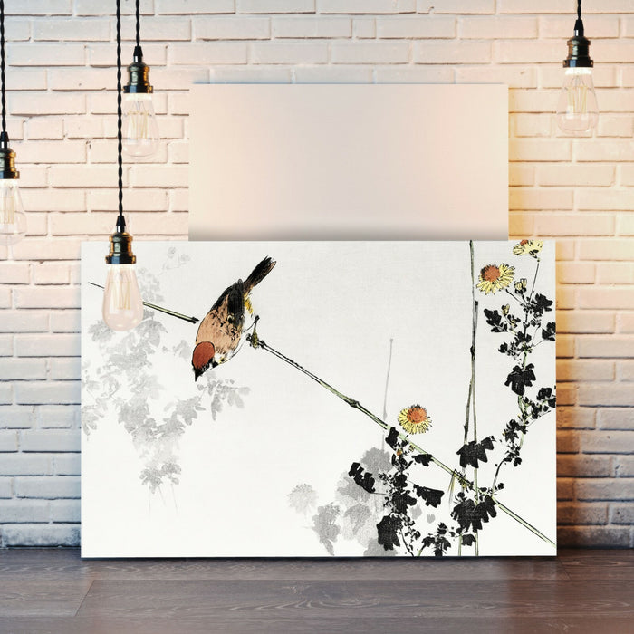 Japanese Swallow Canvas Art – Premium Framed Wall Print | 30mm Deep Frame