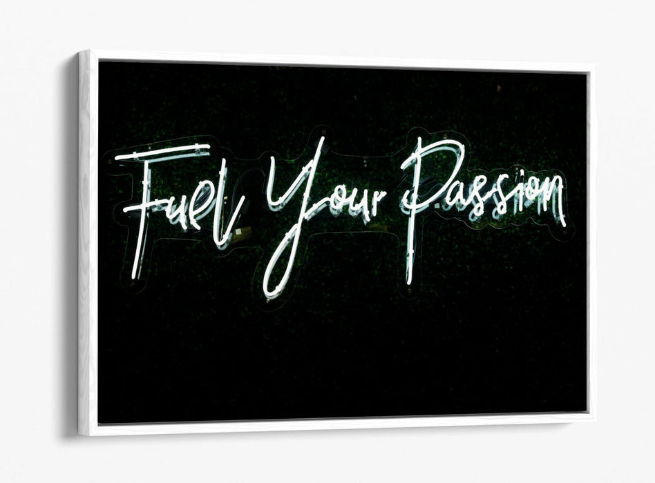 Blue Neon Canvas Art - Float Effect Canvas Wall Decor with Premium Varnish Finish