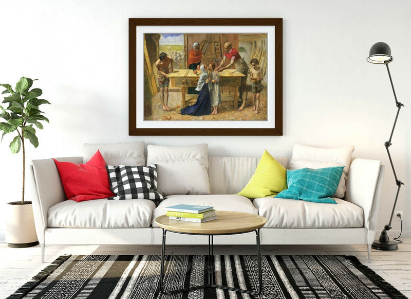 Framed Art Print – Christ House Artwork in Brown Wood Frame | Handmade UK Art