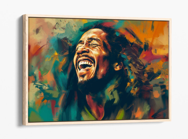 Bob Marley Canvas Art – Abstract Wall Decor | Float Effect Canvas Print