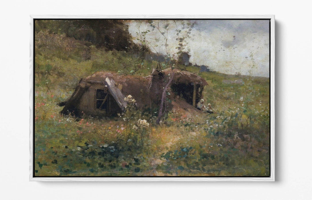 NICOLAE GRIGORESCU, BORDEI IN WOOD -FLOAT EFFECT CANVAS WALL ART PIC PRINT