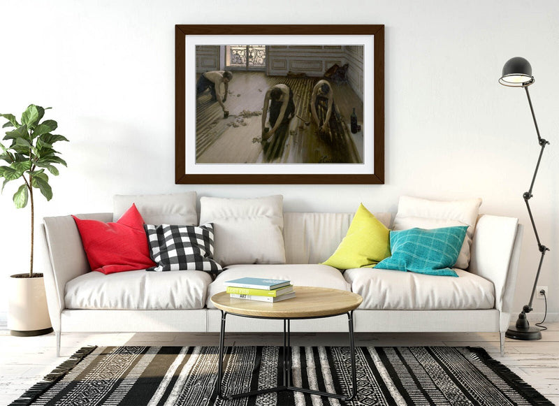 Framed Wall Art - Gustave Caillebotte Floor Scrapers Painting, Matte Paper Print