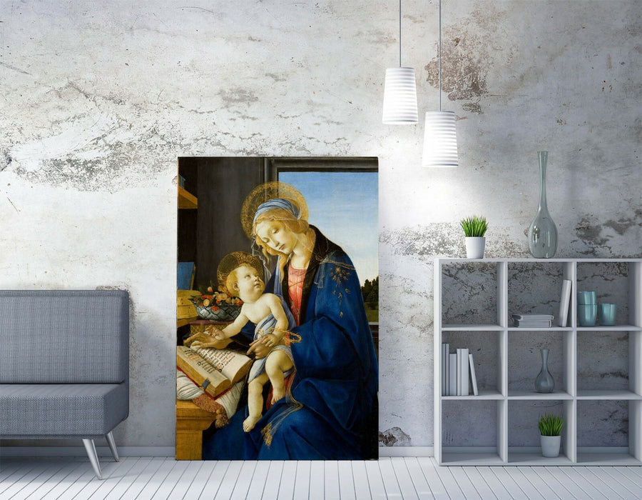 Canvas Wall Art – Botticelli Madonna of the Book Print | Handmade Premium Varnish Finish