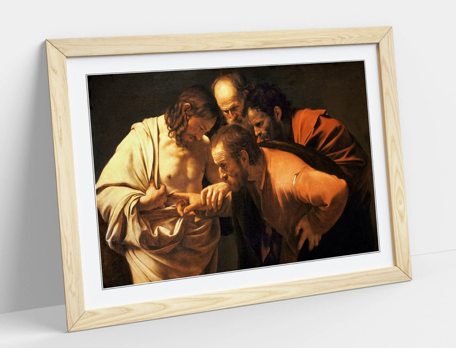 Framed Art Poster – Caravaggio Saint Thomas Classic Painting Print 4 Sizes