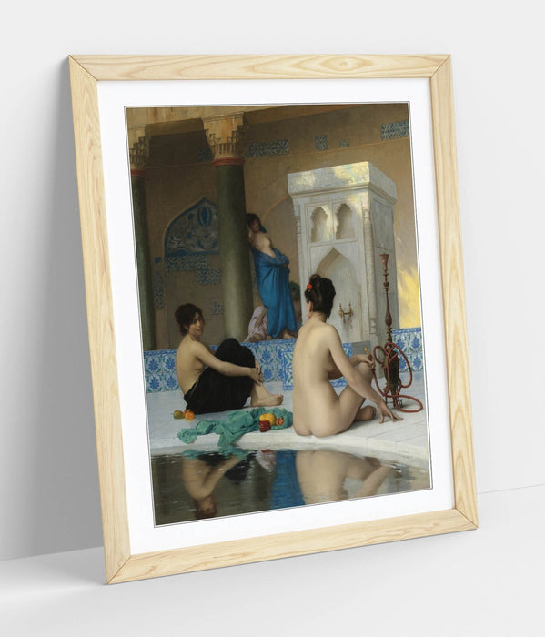 Framed Wall Art – Jean-Leon Gerome After The Bath Poster Print, Matte Paper, Ready To Hang