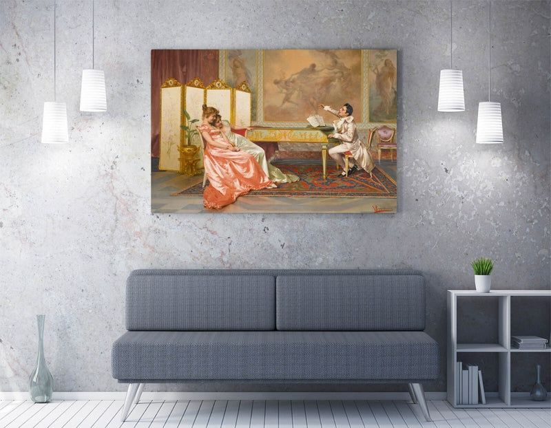 Canvas Wall Art - Vittorio Reggianini The Recital Premium Varnish Finish Print