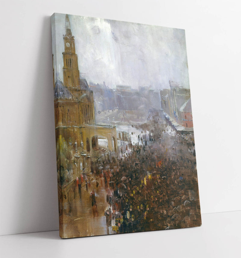 Fireman's Funeral Canvas - Arthur Streeton Print | Handmade Canvas Wall Art