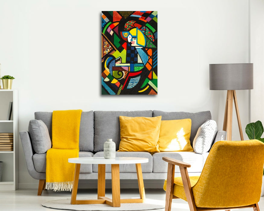 Canvas Wall Art | Abstract Multi Colour Artwork - Framed Modern Canvas Decor