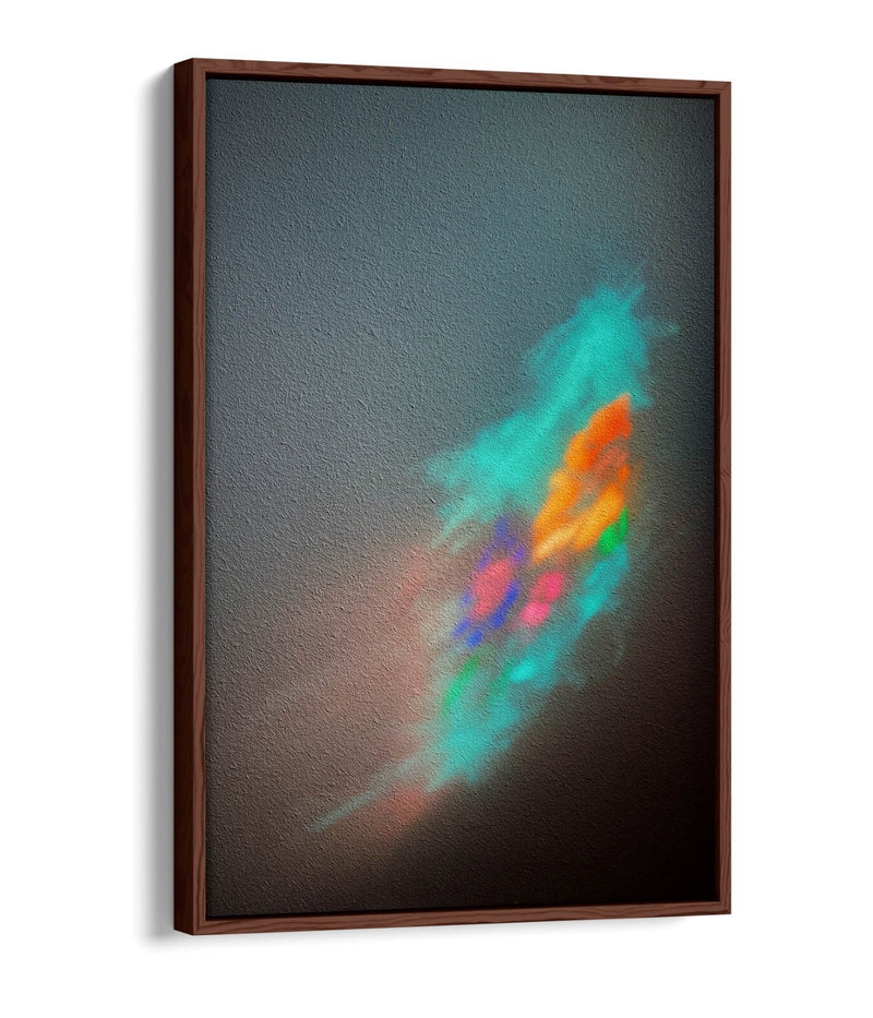 Galaxy Canvas Art - Colorful Space Art Float Effect Canvas Wall Print