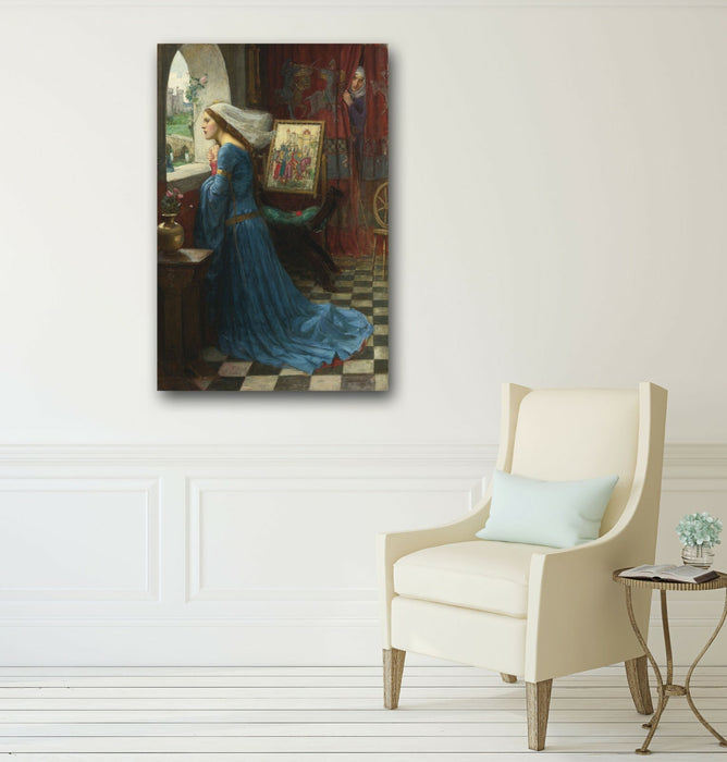 CANVAS WALL ART PAINTING PRINT BLUE  ARTWORK John W Waterhouse Fair Rosamund