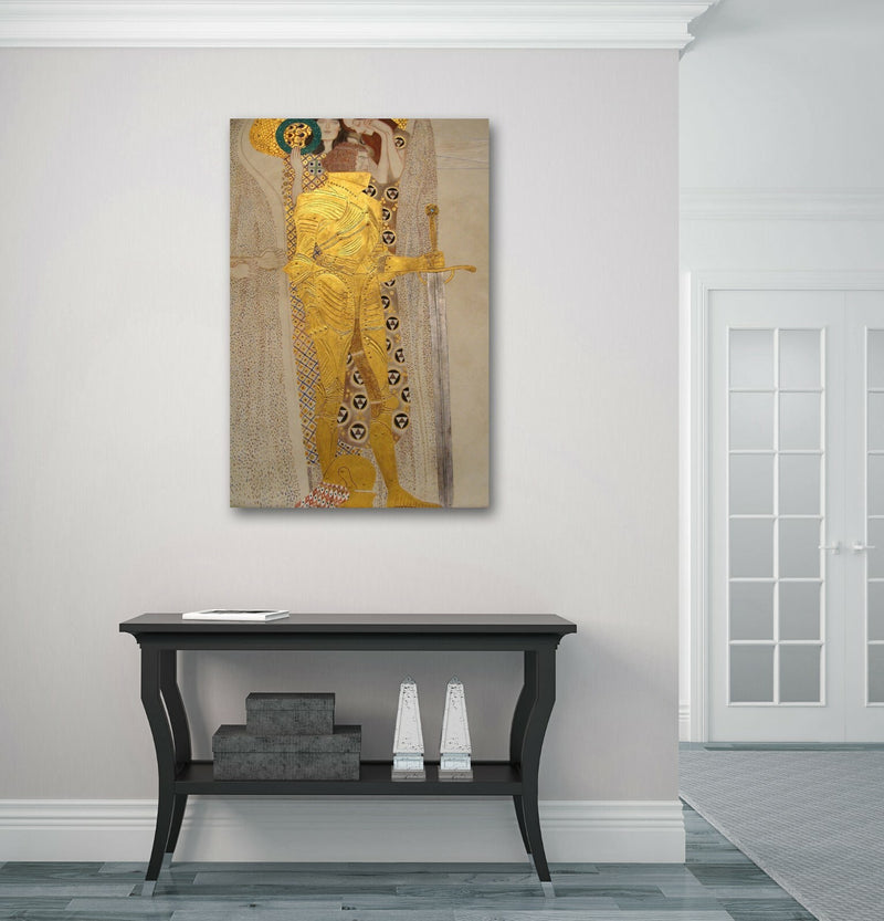 Canvas Wall Art - Framed Canvas Print of Gustav Klimt Beethoven Frieze | Premium Vibrant Color Prints
