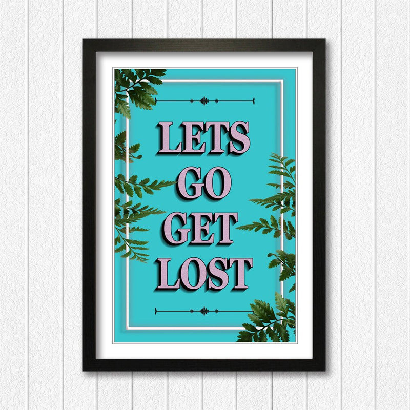 Framed Wall Art Print – Handmade UK Slogan Poster With Woodgrain Frame