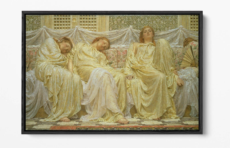 Float Effect Canvas Art – Albert Joseph Moore Dreamers Print on MDF Frame