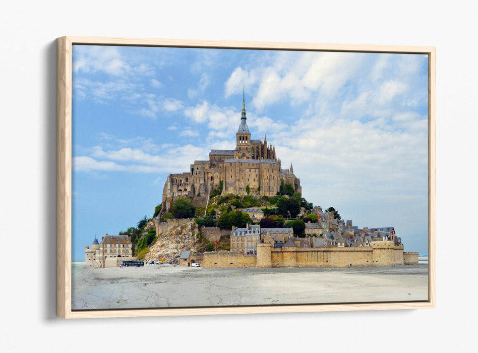 Canvas Wall Art – Mont Saint-Michel France Scenery | Float Effect Canvas Print