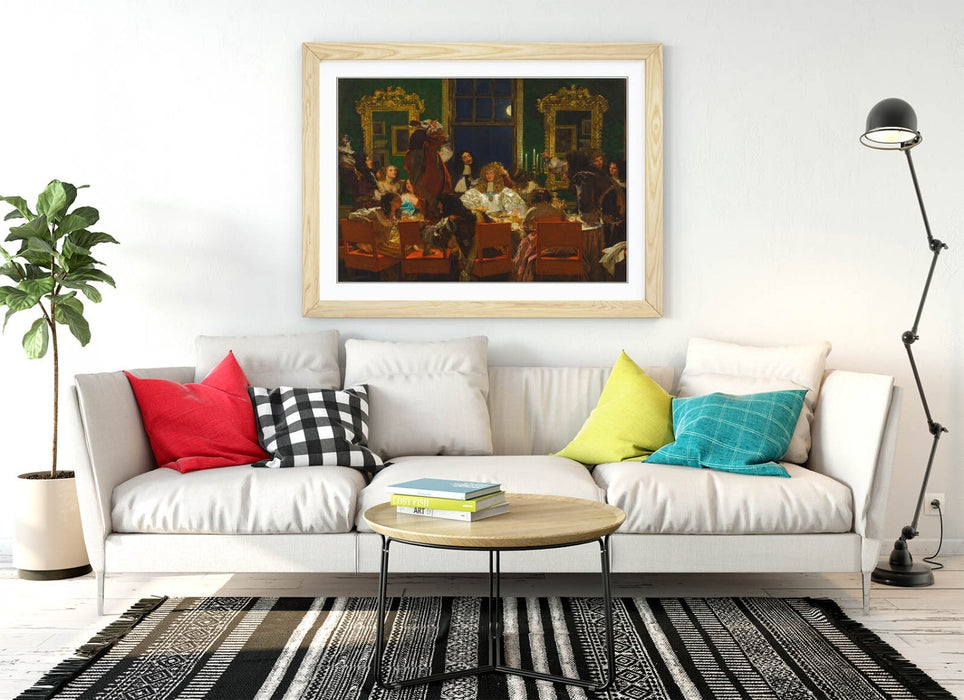 Framed Art Poster - Augustus Leopold Egg Life Of Buckingham Print With Wood Grain Frame