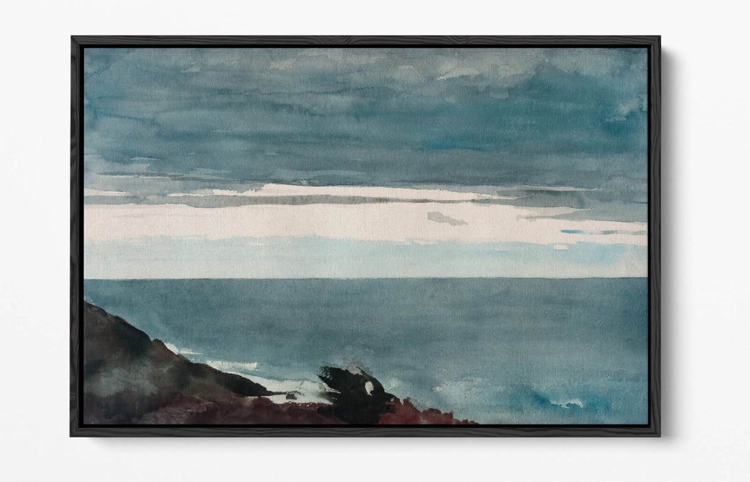 Canvas Wall Art Print – Winslow Homer Prout's Neck Handmade Canvas Art with Premium Float Frame