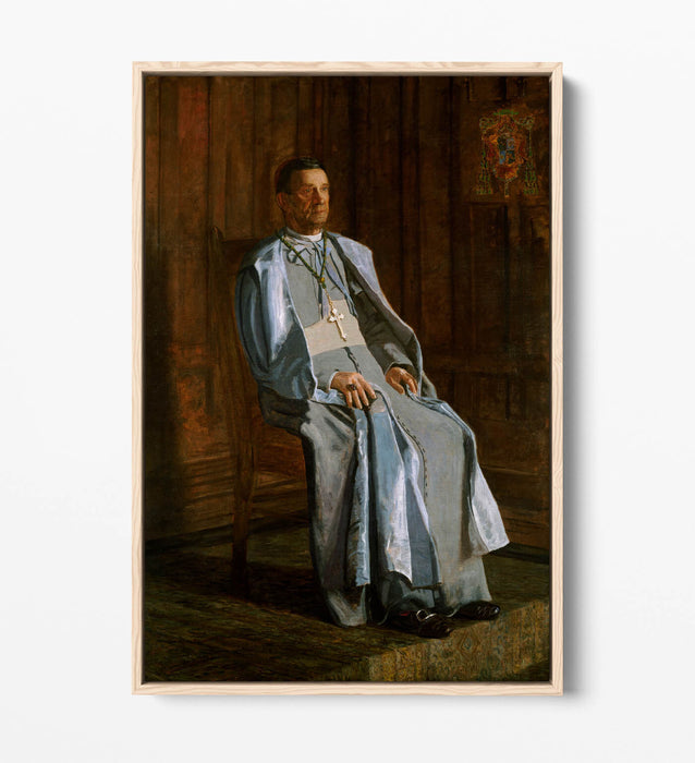 THOMAS EAKINS, ARCHBISHOP DIOMEDE FALCONIO -FLOAT EFFECT CANVAS WALL ART PRINT