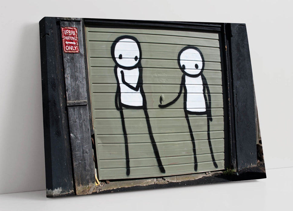 Funny Graffiti Canvas - Stick Men Artwork | Handmade UK Wall Art Print