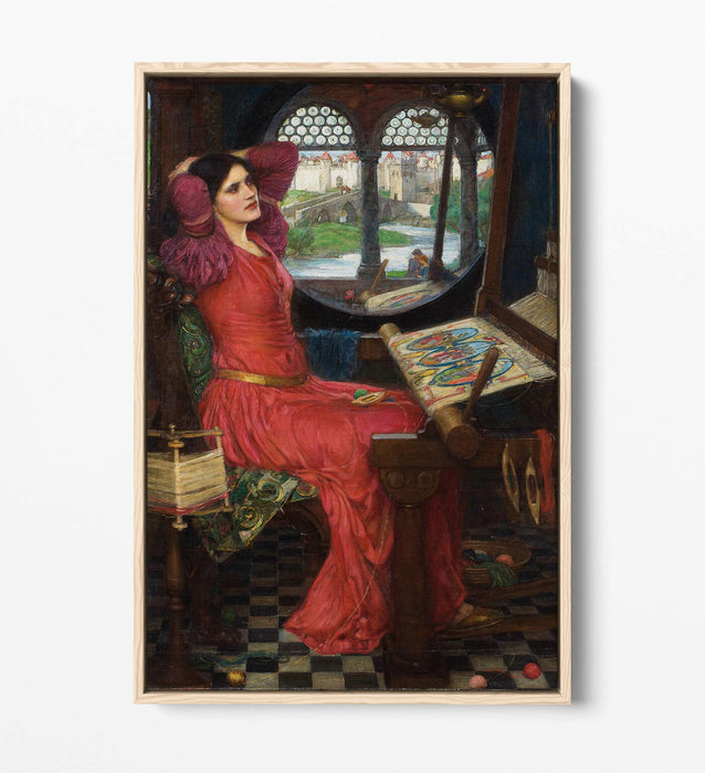 WATERHOUSE HALF SICK OF SHADOWS -FLOAT EFFECT CANVAS WALL ART PIC PRINT-