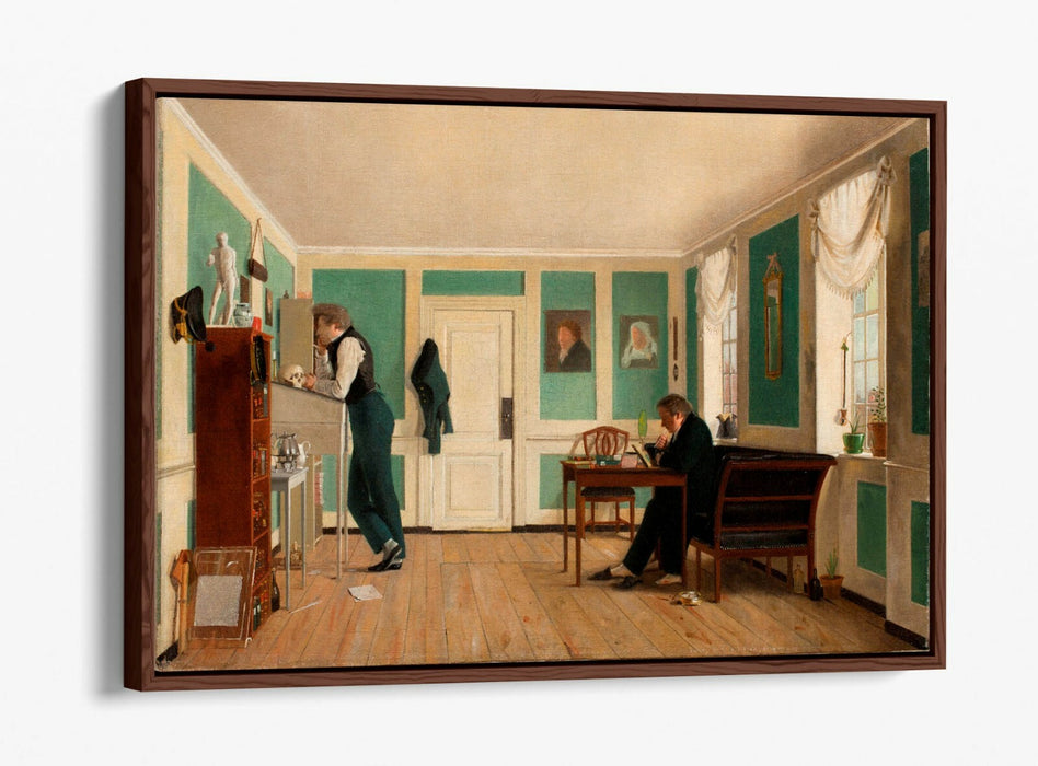 WILHELM BENDZ, INTERIOR FROM A MALIEGADE -FLOAT EFFECT CANVAS WALL ART PIC PRINT