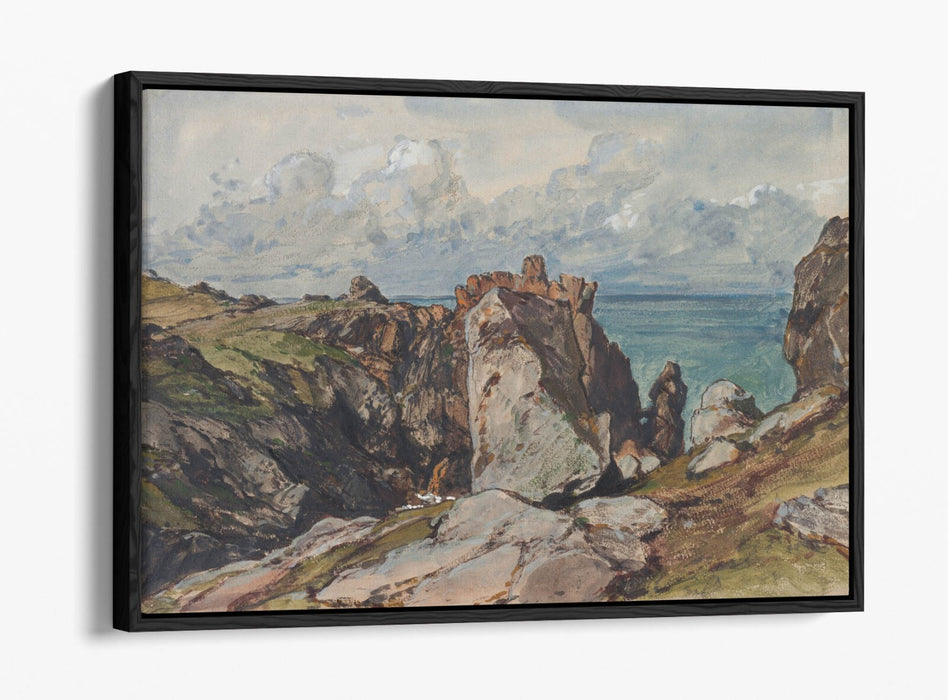 Float Effect Canvas Art | Coastal Seascape Print On 30mm Deep Frame – Handmade