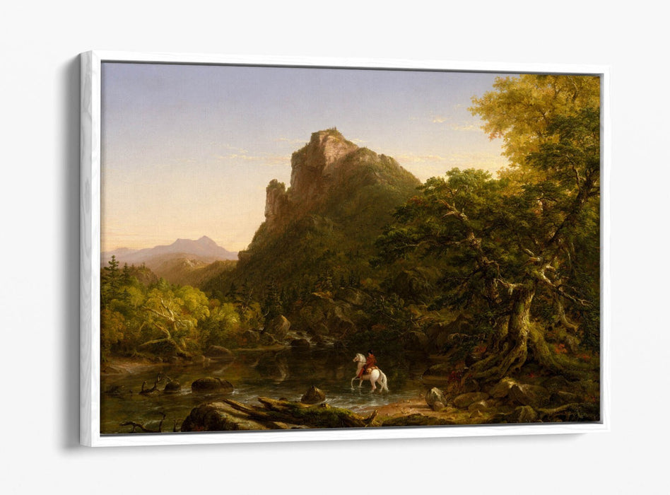 THOMAS COLE, THE MOUNTAIN FORD -FLOAT EFFECT CANVAS WALL ART PRINT