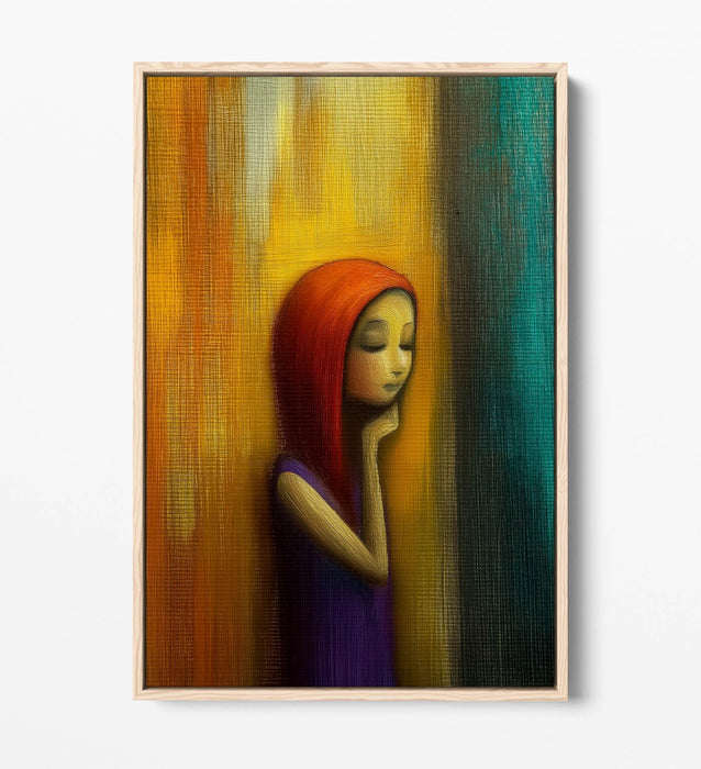 Contemporary Canvas Wall Art - Abstract Float Effect Canvas Print With Vibrant Colors