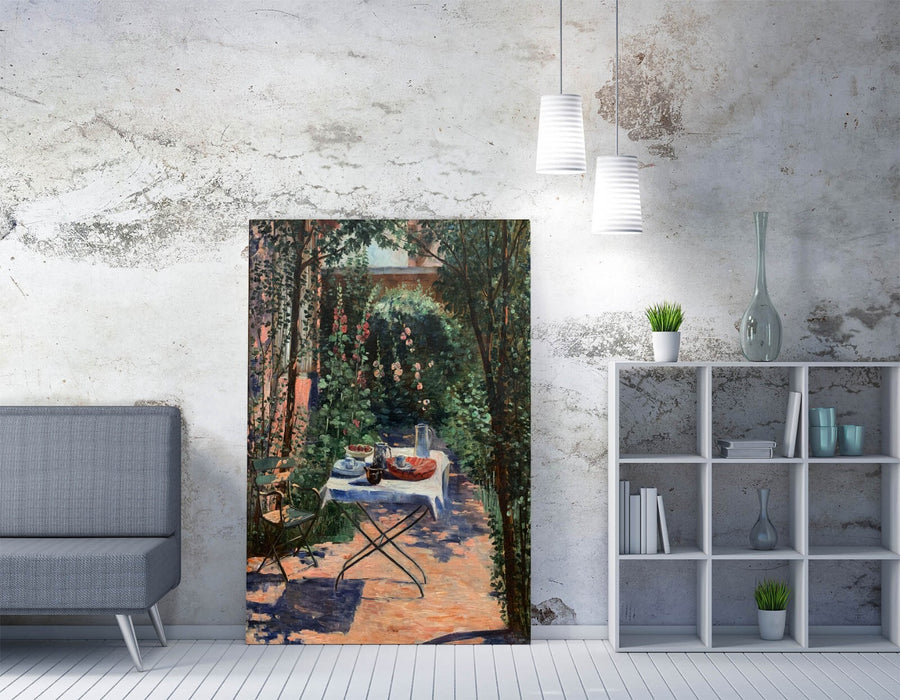 GEORGETTE AGUTTE, CAFE IN THE GARDEN -CANVAS WALL ARTWORK PICTURE PRINT