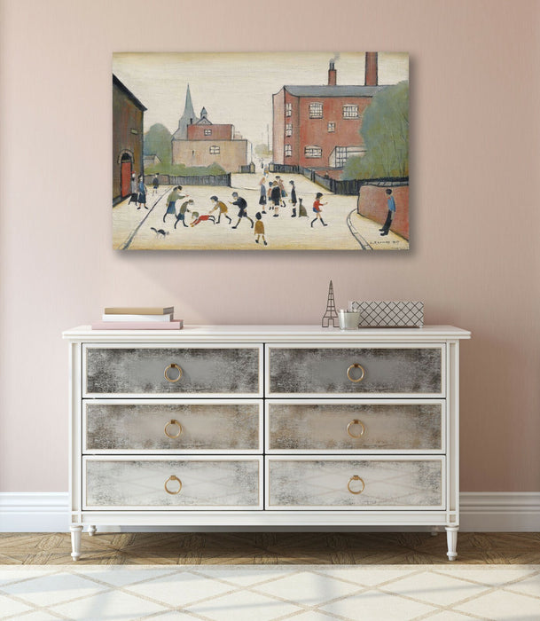 Children Playing CANVAS WALL ART PICTURE PRINT PAINTING FRAMED Ls Lowry Style