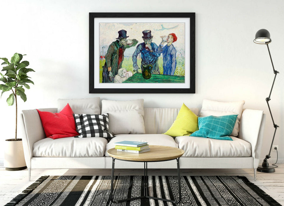 Van Gogh Framed Art – The Drinkers Pub Friends Classic Wall Decor Print