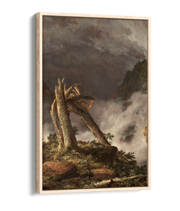 Canvas Wall Art Print | Mountain Storm Painting On Premium Float Effect Canvas