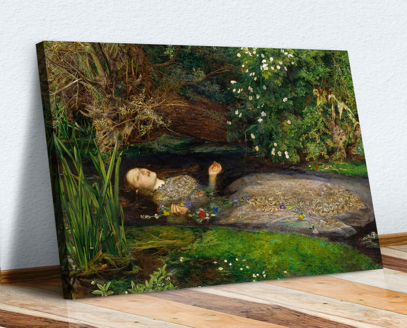 Canvas Wall Art - John Everett Millais Ophelia Framed Print With Premium Varnish Finish
