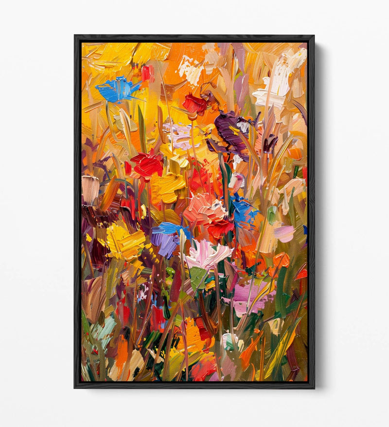 Float Effect Canvas Art – Yellow Bouquet Print With 30mm Deep Frame & Premium Varnish Finish