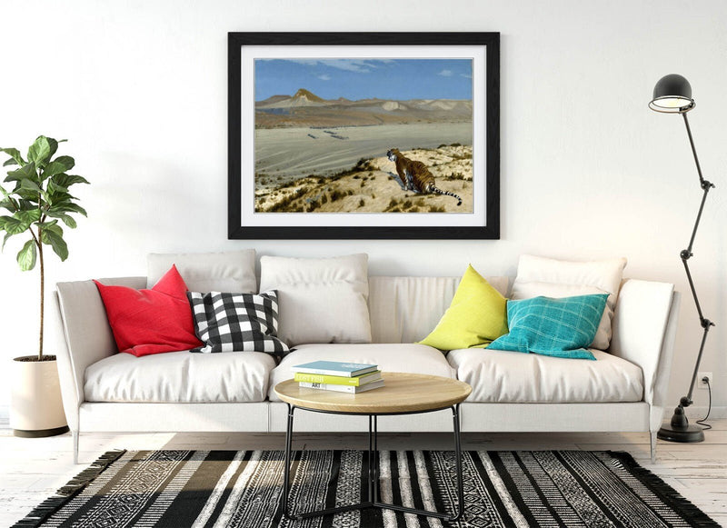 Framed Wall Art - Jean-Leon Gerome Tiger Painting | Handmade UK Frame, Matte Finish Poster