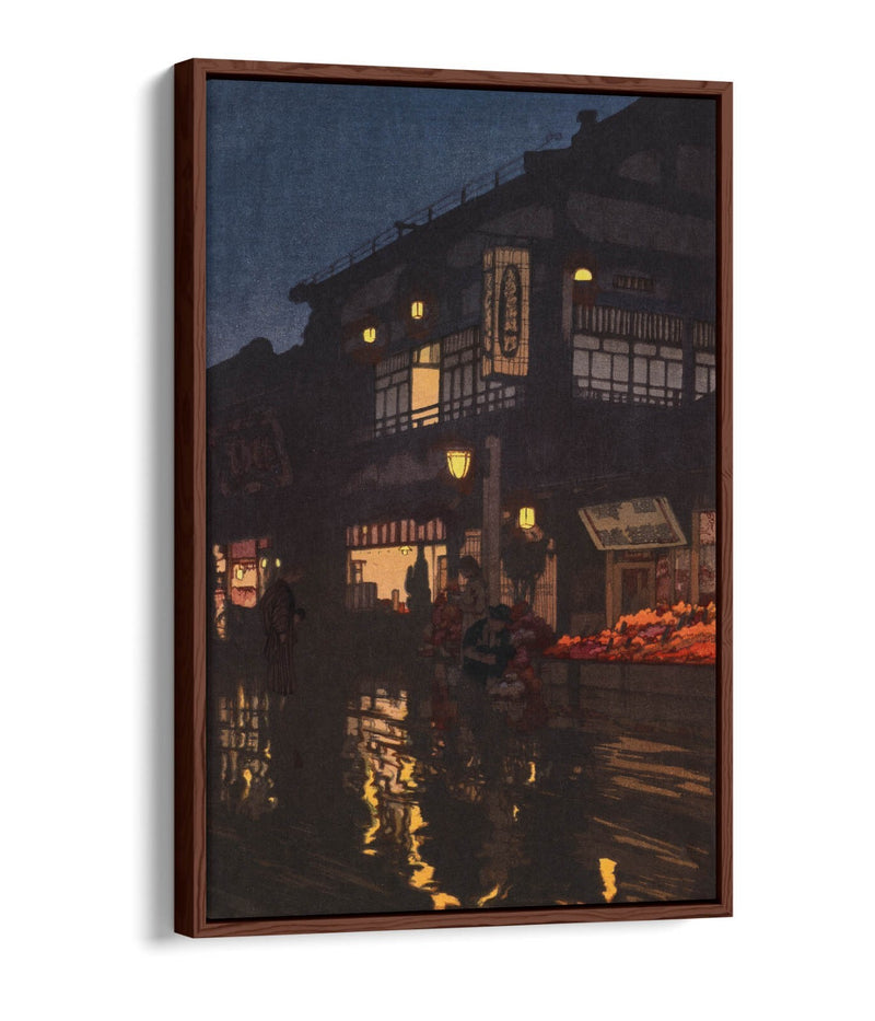 Float Effect Canvas Art - Yoshida Hiroshi Kagurazaka Street Premium Wall Print