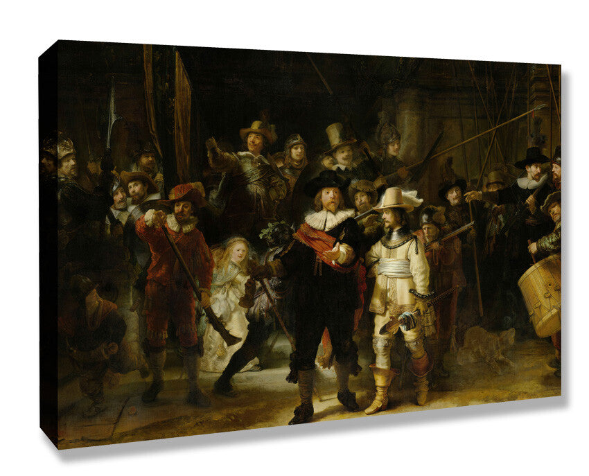 Rembrant Canvas Wall Art – The Night Watch Print | Premium Satin Finish Canvas