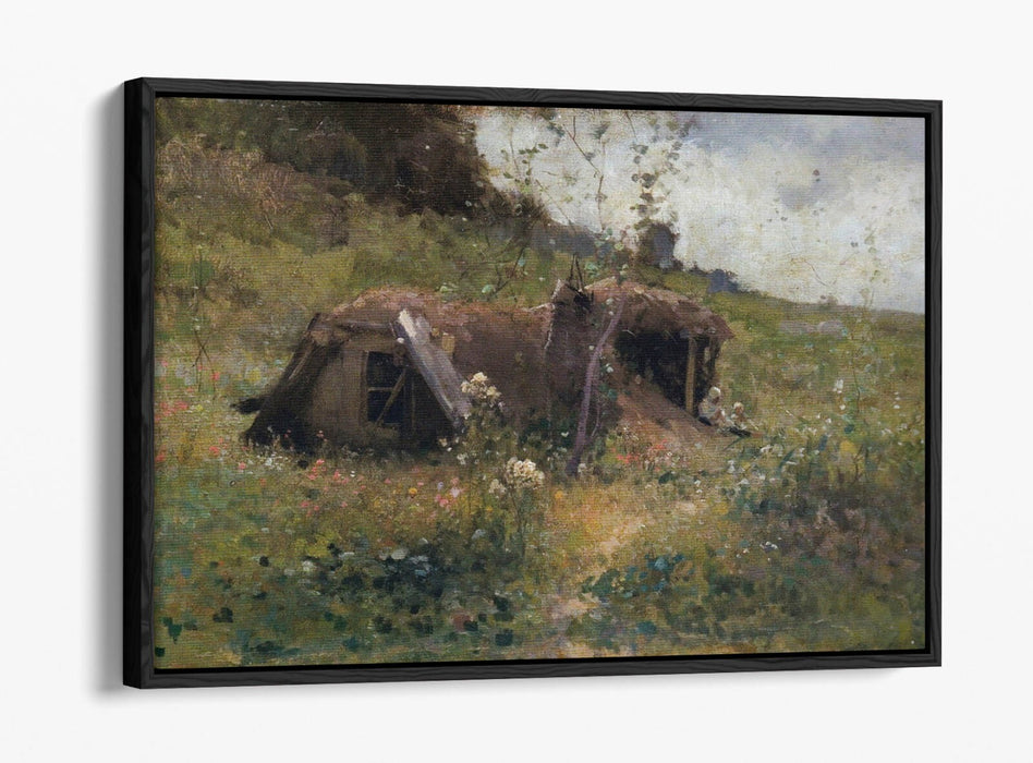 NICOLAE GRIGORESCU, BORDEI IN WOOD -FLOAT EFFECT CANVAS WALL ART PIC PRINT