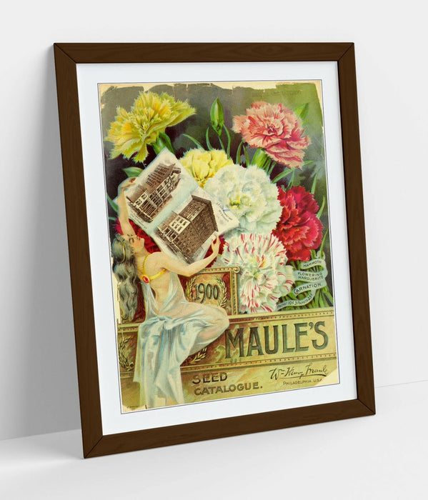 QUIRKY VINTAGE FLOWERS ADVERTISEMENT ART POSTER -FRAMED WALL ART PICTURE PRINT